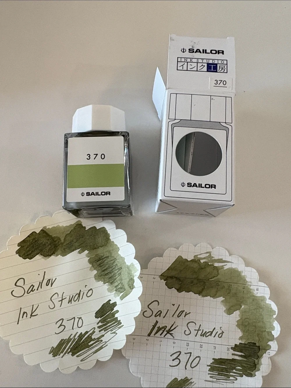 Sailor Ink Studio 370 Green Fountain Pen Ink Sample 4ml